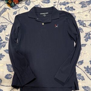 Crewcuts Dark Blue Long Sleeve Polo